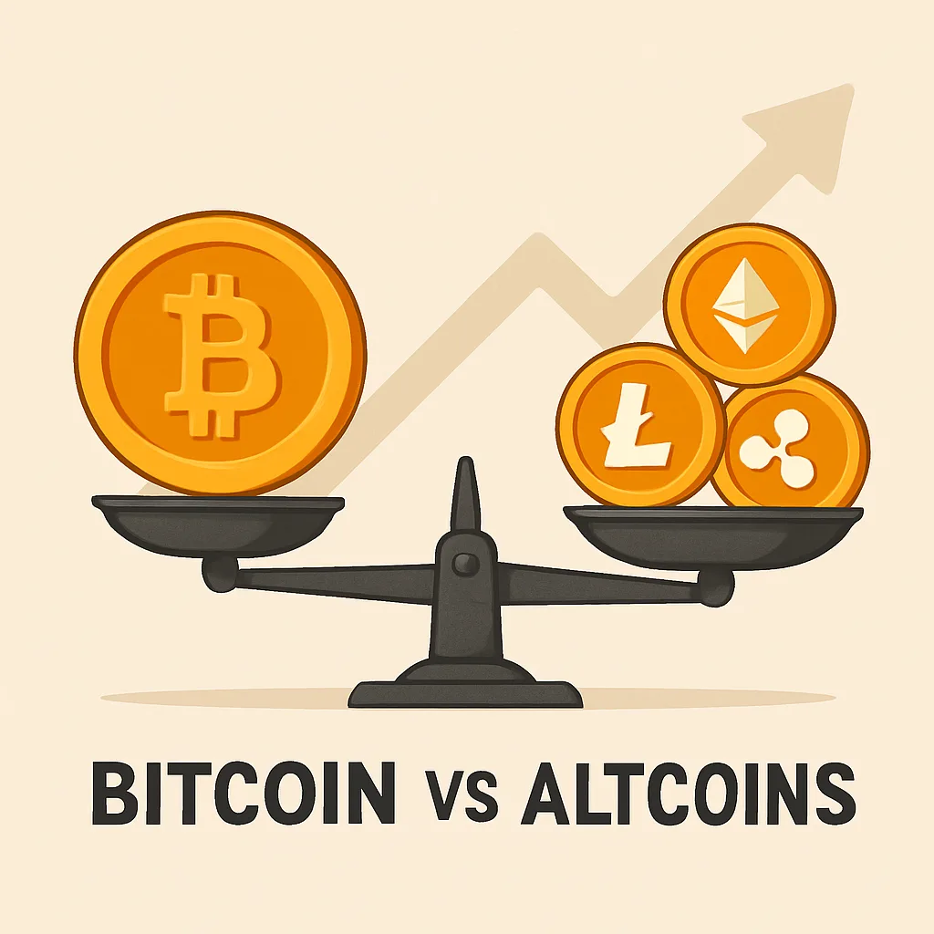 Bitcoin versus altcoins voor lange termijn