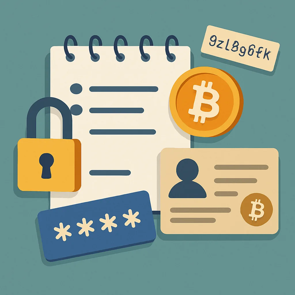 Welke crypto gegevens moet je bewaren